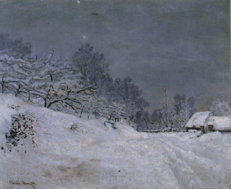 Claude Monet The Road in front of Saint-Simeon Farm in Winter